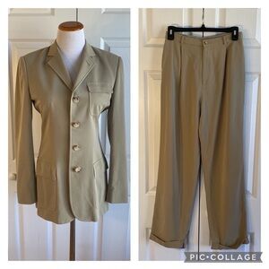 Ralph Lauren Vintage Collection Classics Black Label Tan Suit Size 6/8